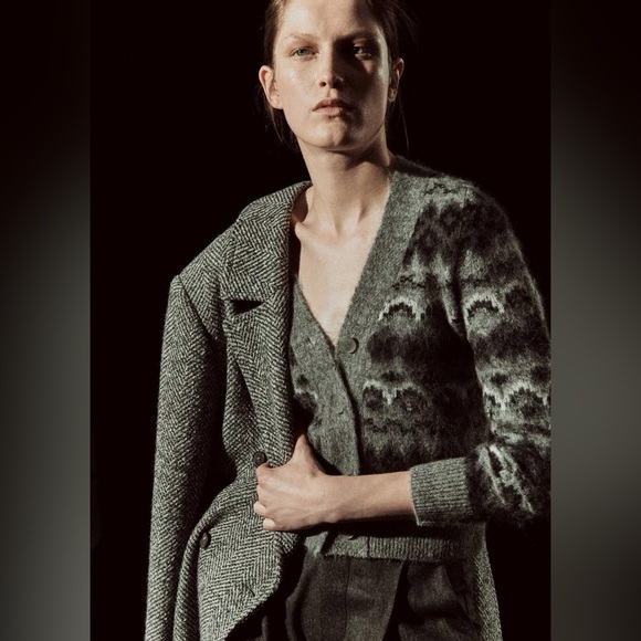 NWT Vince Fair Isle Alpaca Blend V-Neck Cardigan - Picture 1 of 5